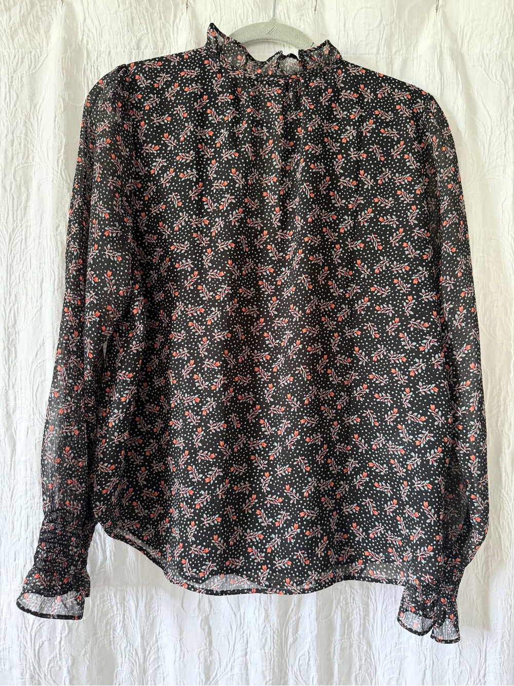 LOFT Ruffle Neck Blouse - Picture 2 of 5